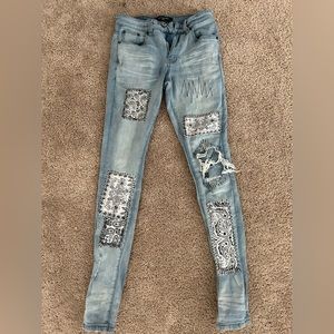 SERENEDE VANILLA SKY PATCHED DENIM